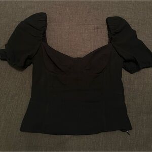 Aritzia Wilfred black blouse top